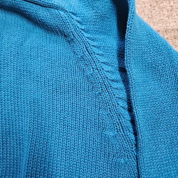 Vintage‎ Steeplechase 100% Cotton Knit Sweater Blue Pullover Crewneck - Picture 4 of 7